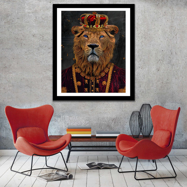King of Lions Semi-gloss Print - Thedopeart Prints