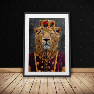 King of Lions Semi-gloss Print - Thedopeart Prints