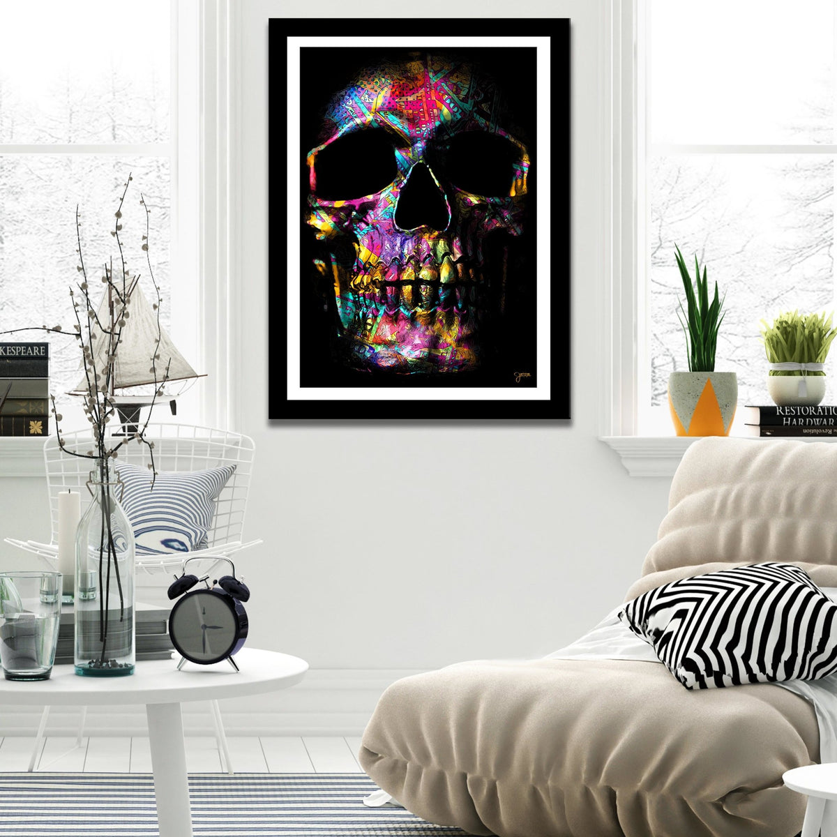 Pink $kull Semi-gloss Print - Thedopeart Prints