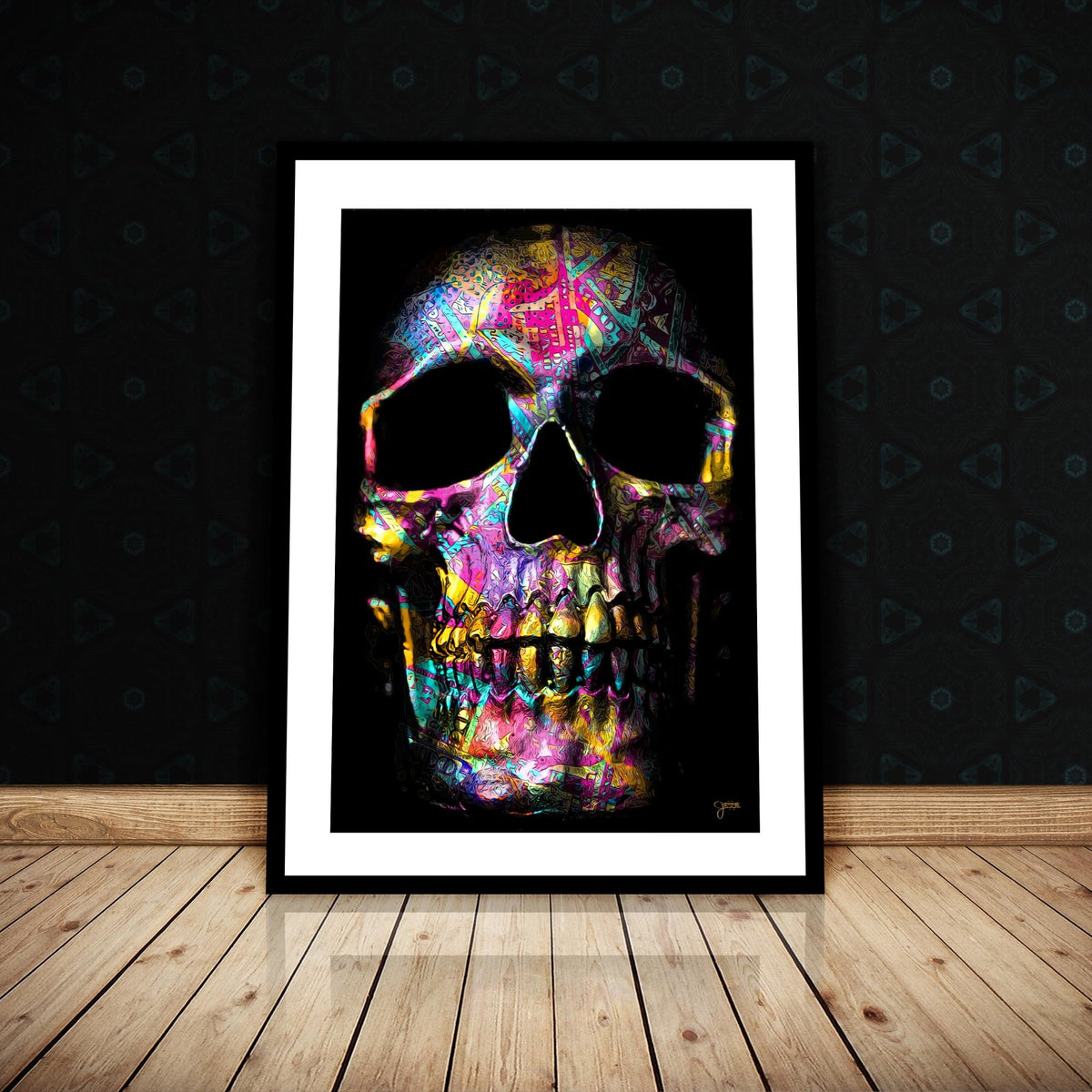 Pink $kull Semi-gloss Print - Thedopeart Prints