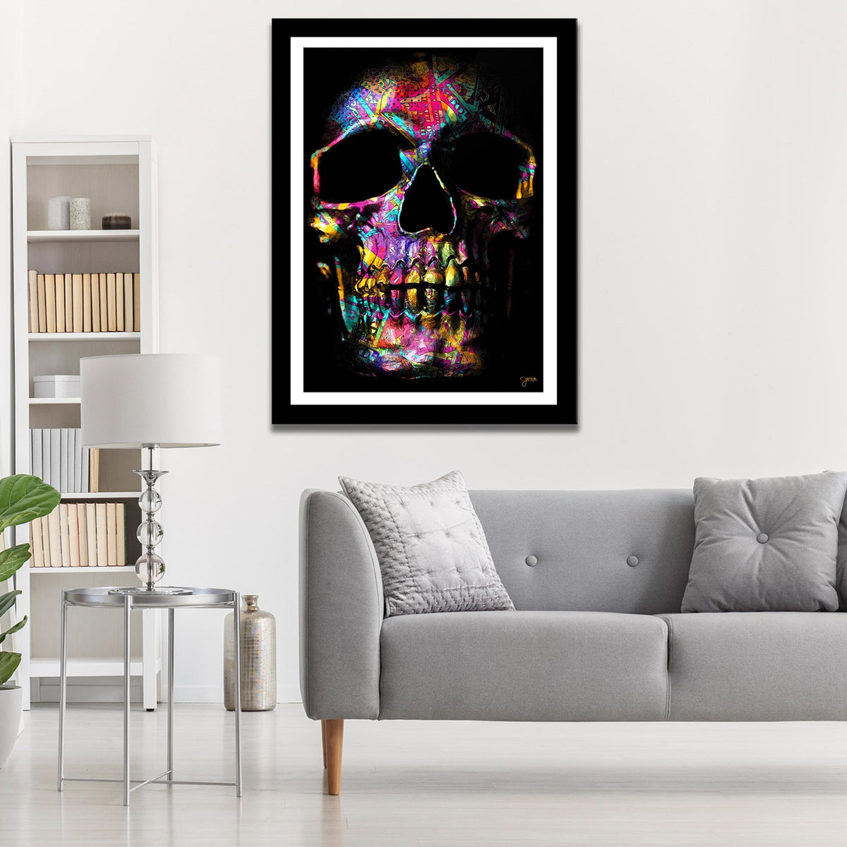 Pink $kull Semi-gloss Print - Thedopeart Prints