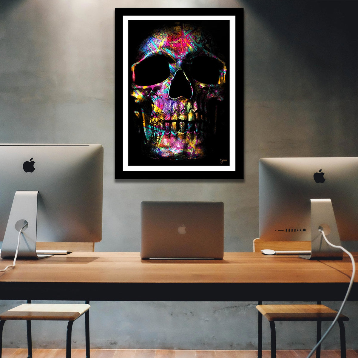 Pink $kull Semi-gloss Print - Thedopeart Prints