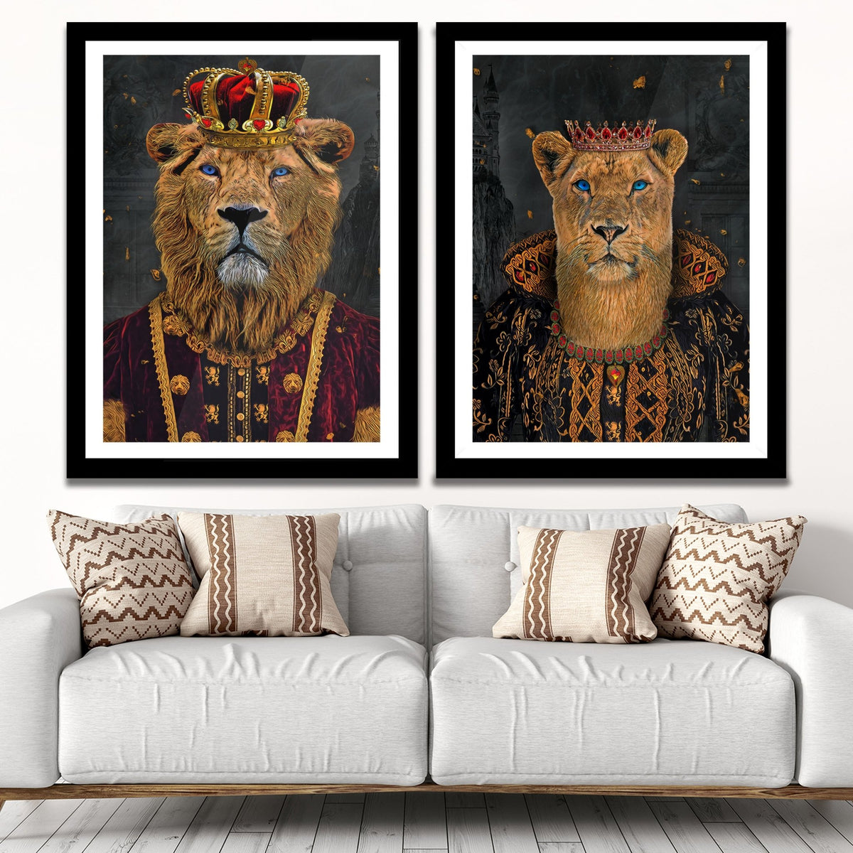 Lion KQ Couple (2) Semi-Gloss Prints - Thedopeart Prints