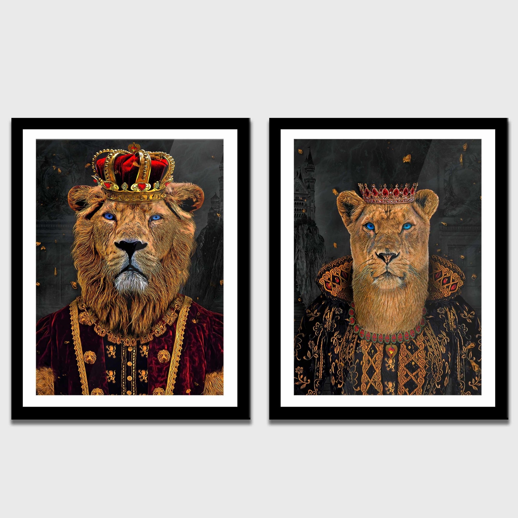 Lion KQ Couple (2) Semi-Gloss Prints - Thedopeart Prints