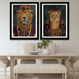 Lion KQ Couple (2) Semi-Gloss Prints - Thedopeart Prints