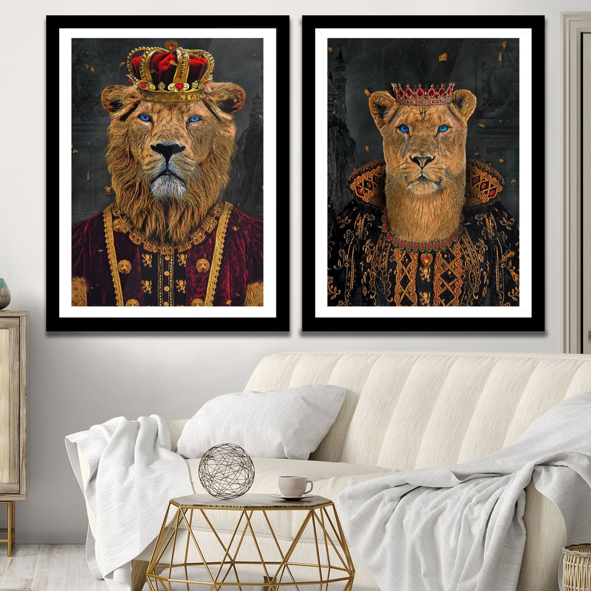 Lion KQ Couple (2) Semi-Gloss Prints - Thedopeart Prints