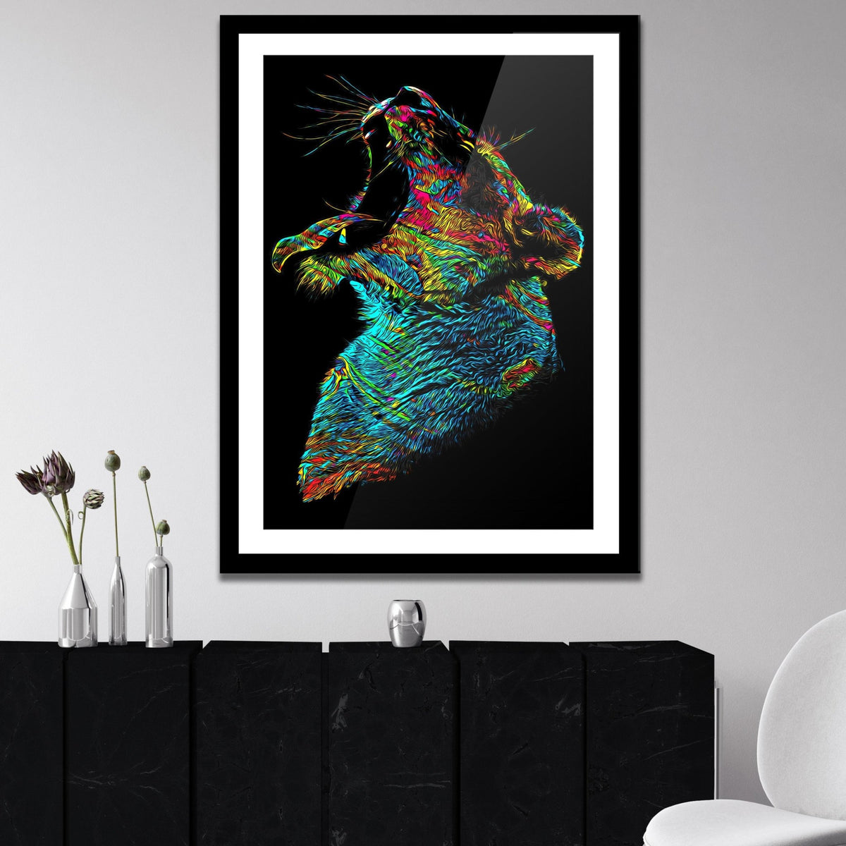 Lioness Awakening Semi-gloss Print - Thedopeart Prints