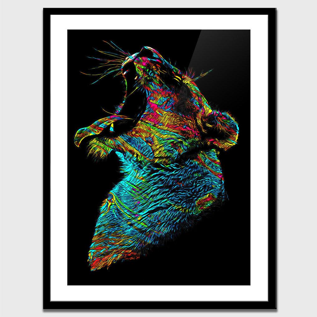 Lioness Awakening Semi-gloss Print - Thedopeart Prints