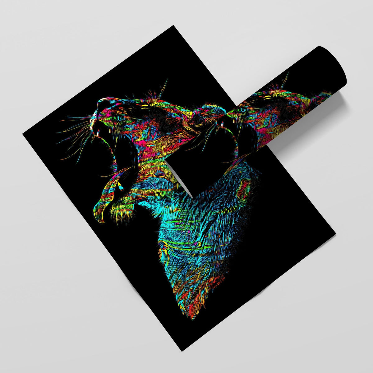 Lioness Awakening Semi-gloss Print - Thedopeart Prints