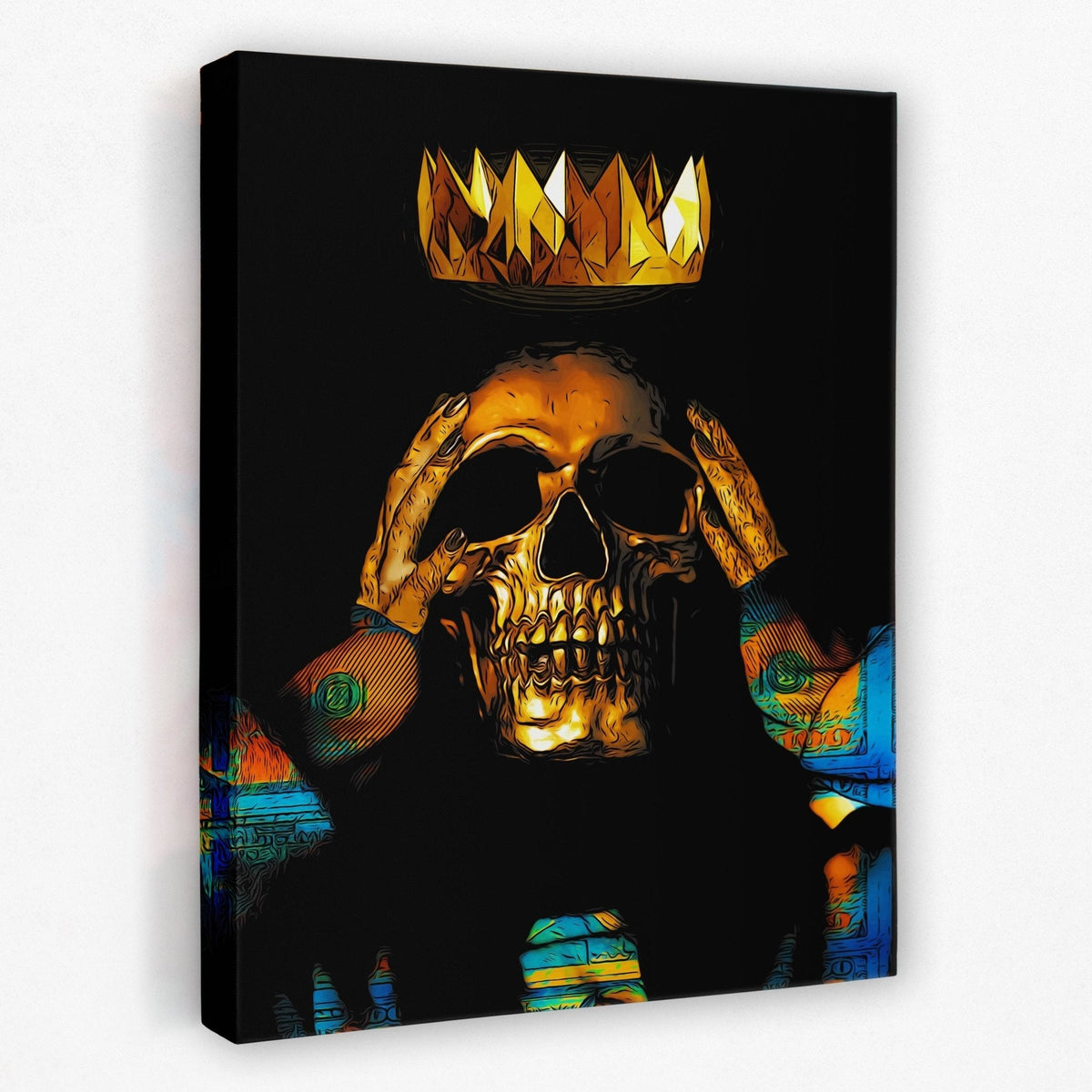 Midas Touch Skull King - Thedopeart Canvas