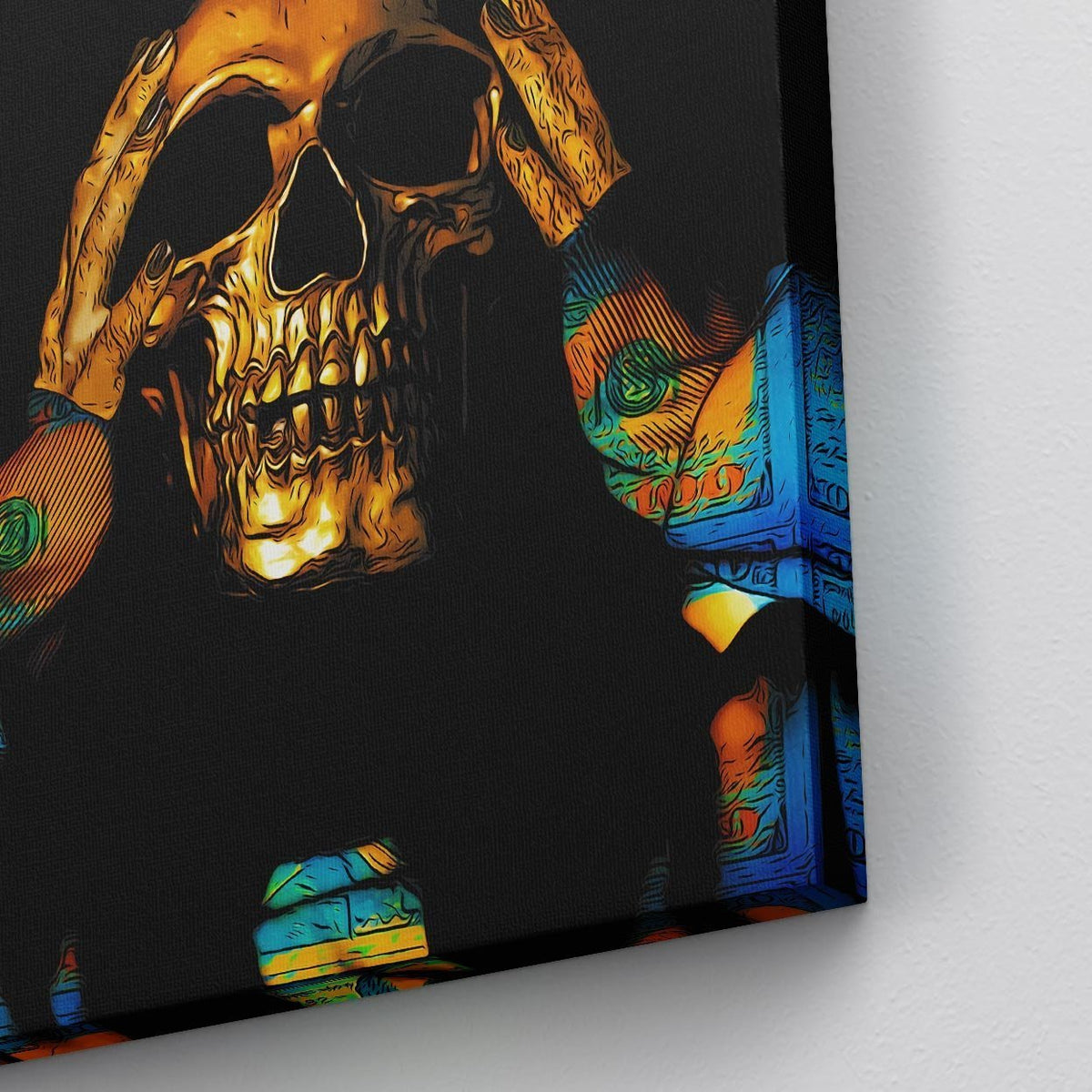 Midas Touch Skull King - Thedopeart Canvas