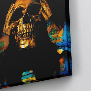 Midas Touch Skull King - Macabre Art - Midas King Gold Skull