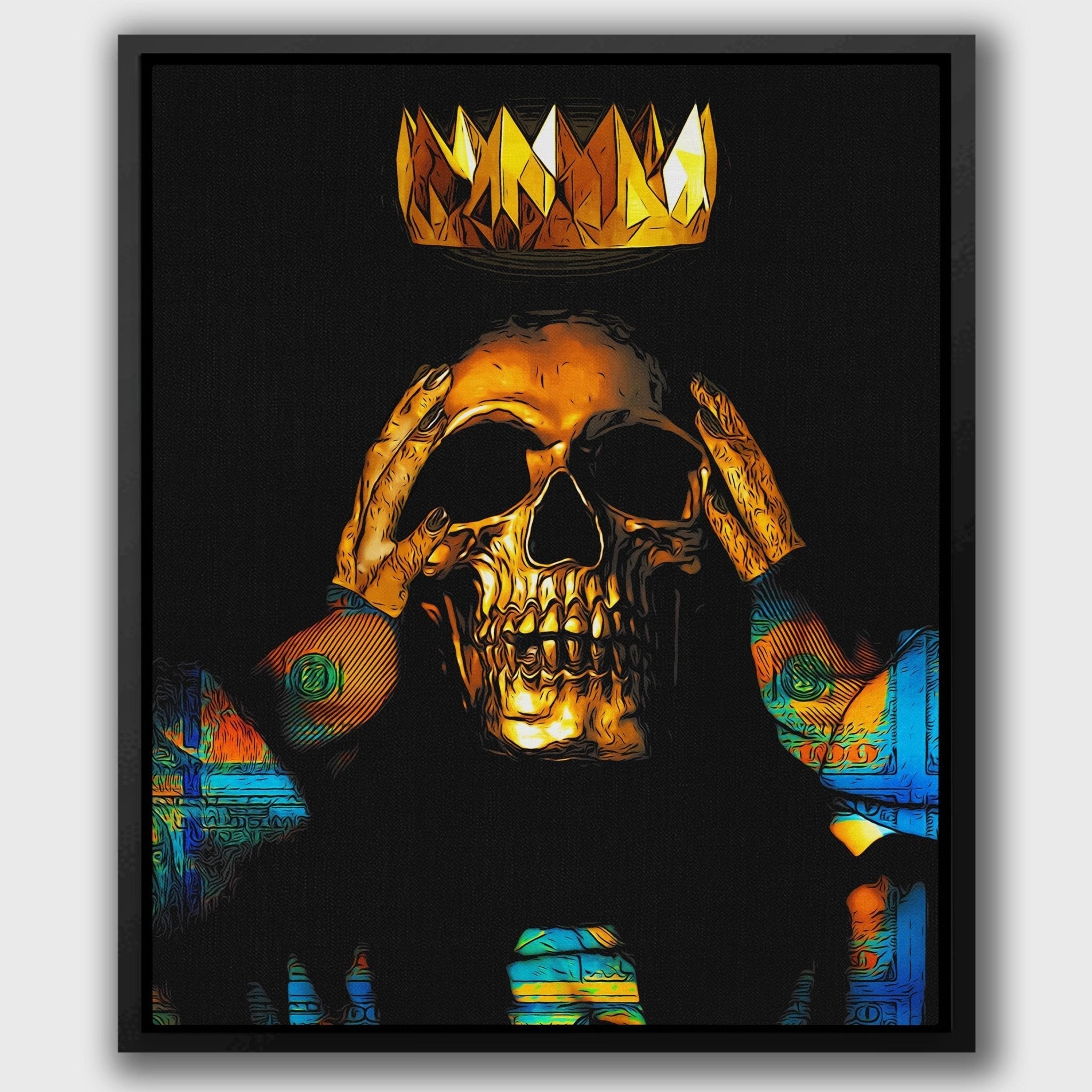 Midas Touch Skull King - Macabre Art - Midas King Gold Skull - Thedopeart