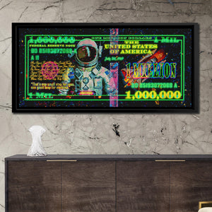 Million Dollar Bill Astronaut - Thedopeart Canvas