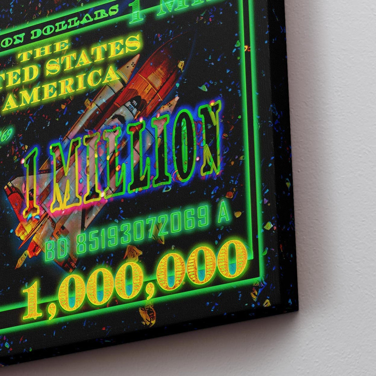 Million Dollar Bill Astronaut - Thedopeart Canvas