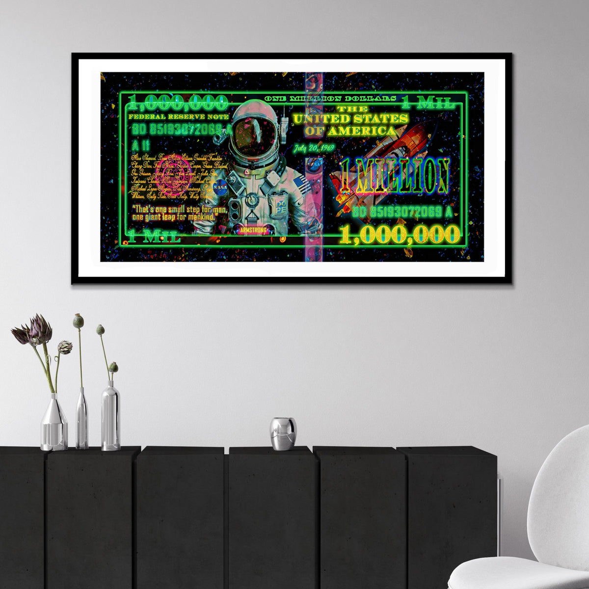 Million Dollar Bill Semi-gloss Print - Thedopeart Prints