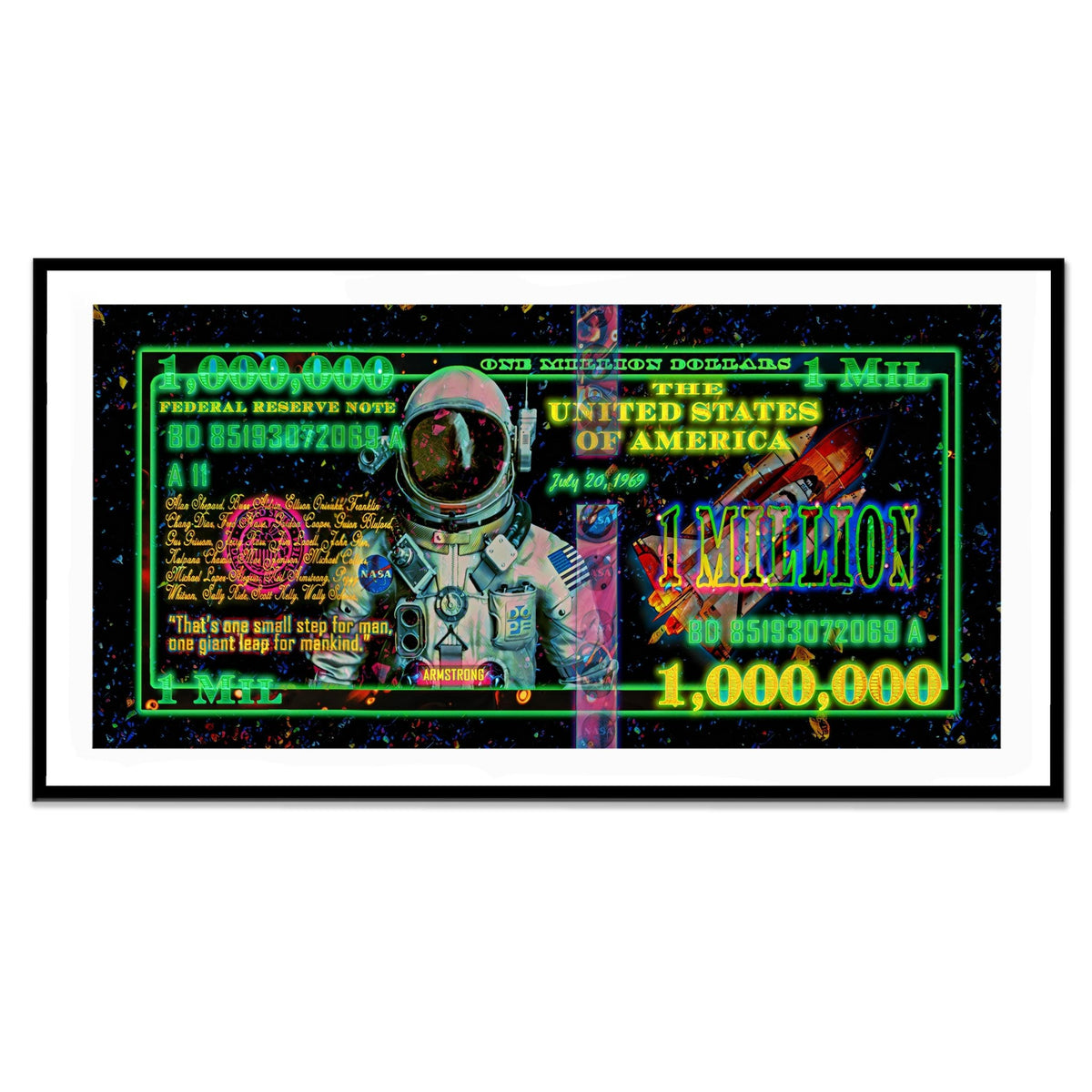 Million Dollar Bill Semi-gloss Print - Thedopeart Prints