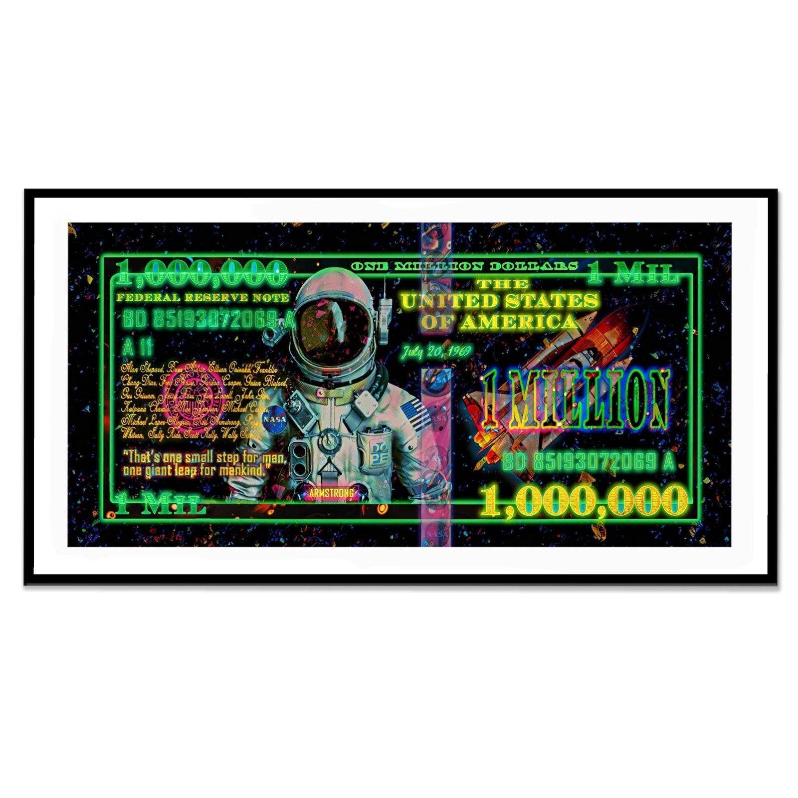 Million Dollar Bill Semi-gloss Print - Thedopeart Prints