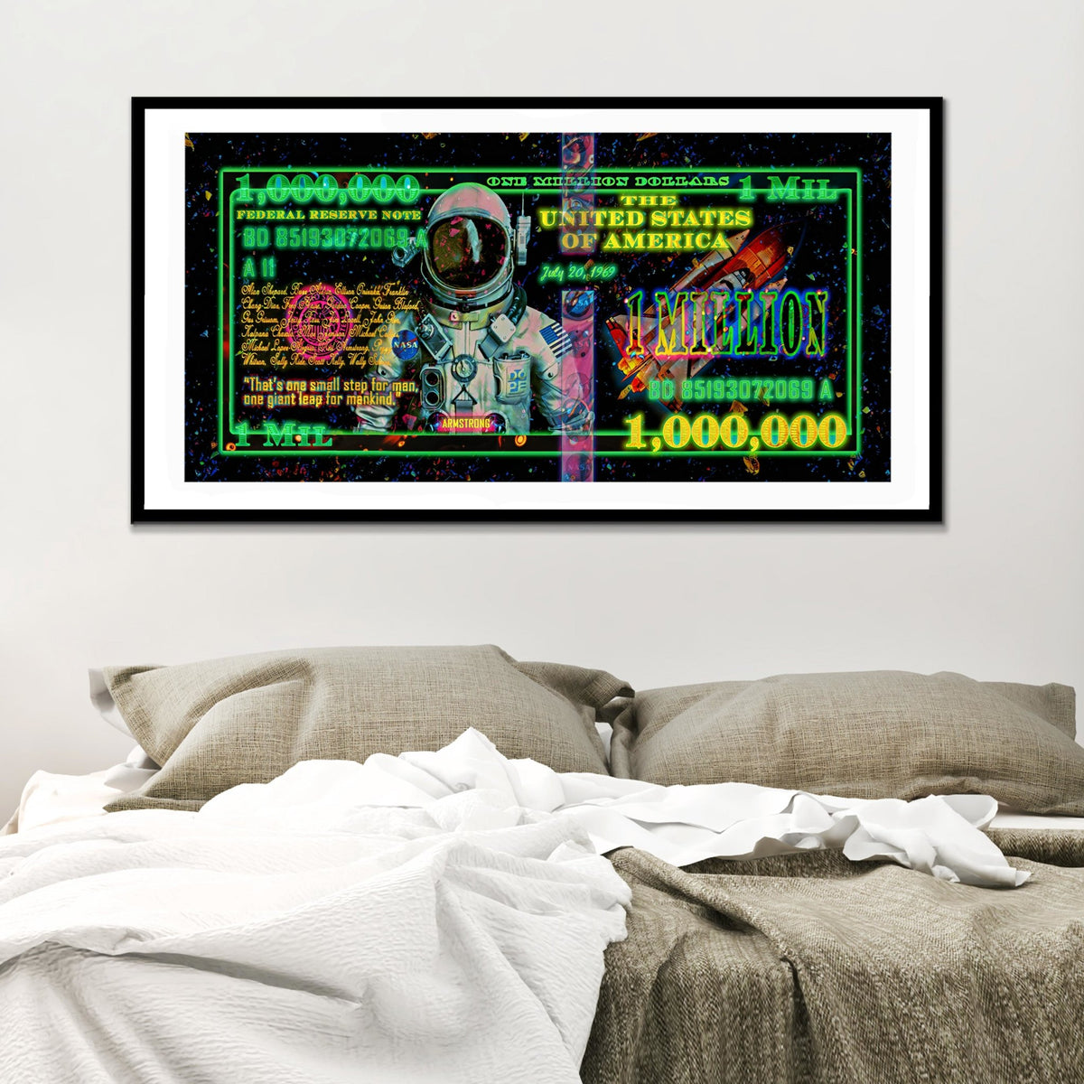 Million Dollar Bill Semi-gloss Print - Thedopeart Prints