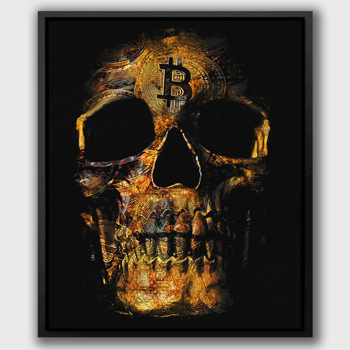 Money $kulls 3 Piece Set - Thedopeart Canvas