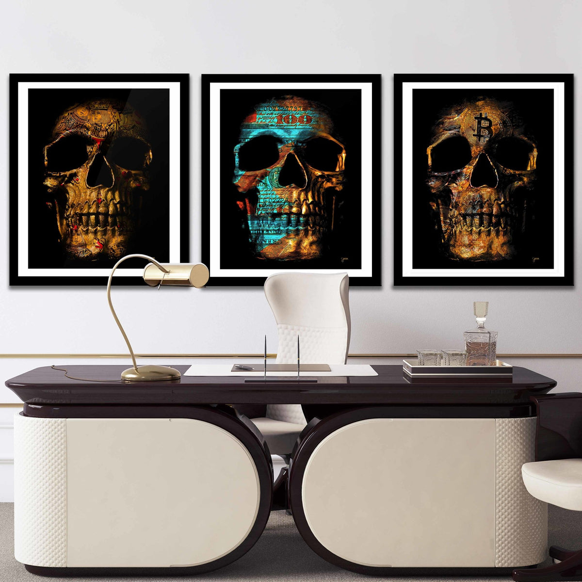Money $kulls Semi-Gloss Prints - Thedopeart Prints