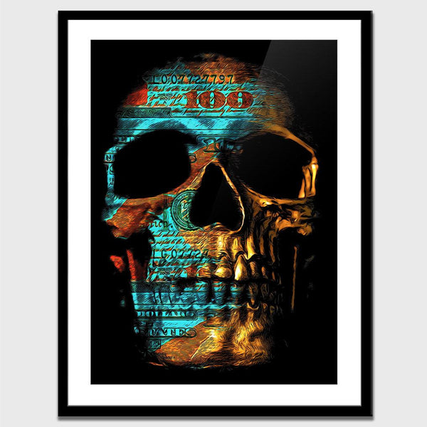 Teal $kull Semi-gloss Print - Thedopeart Prints