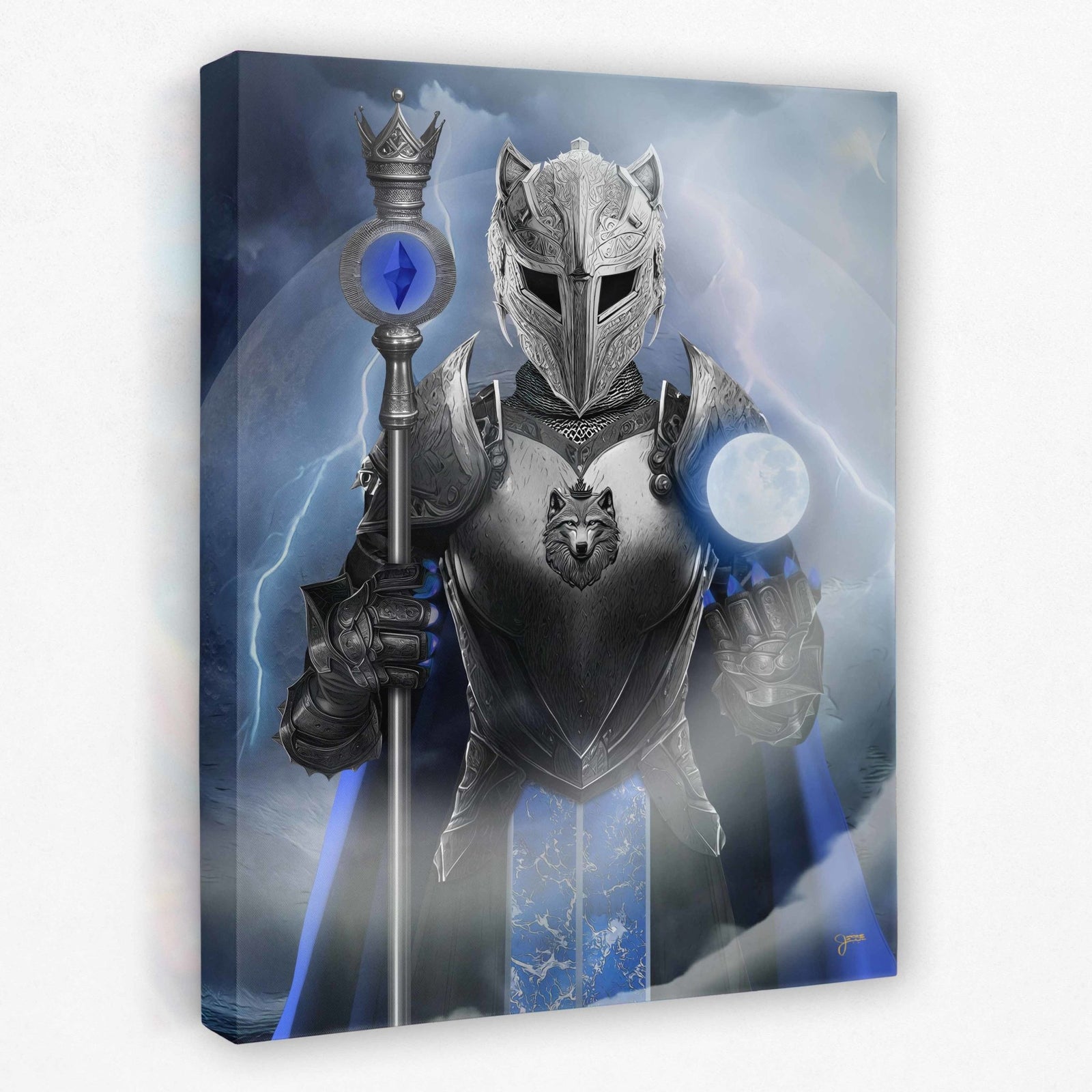 Moon Wolf Guardian - Thedopeart Canvas