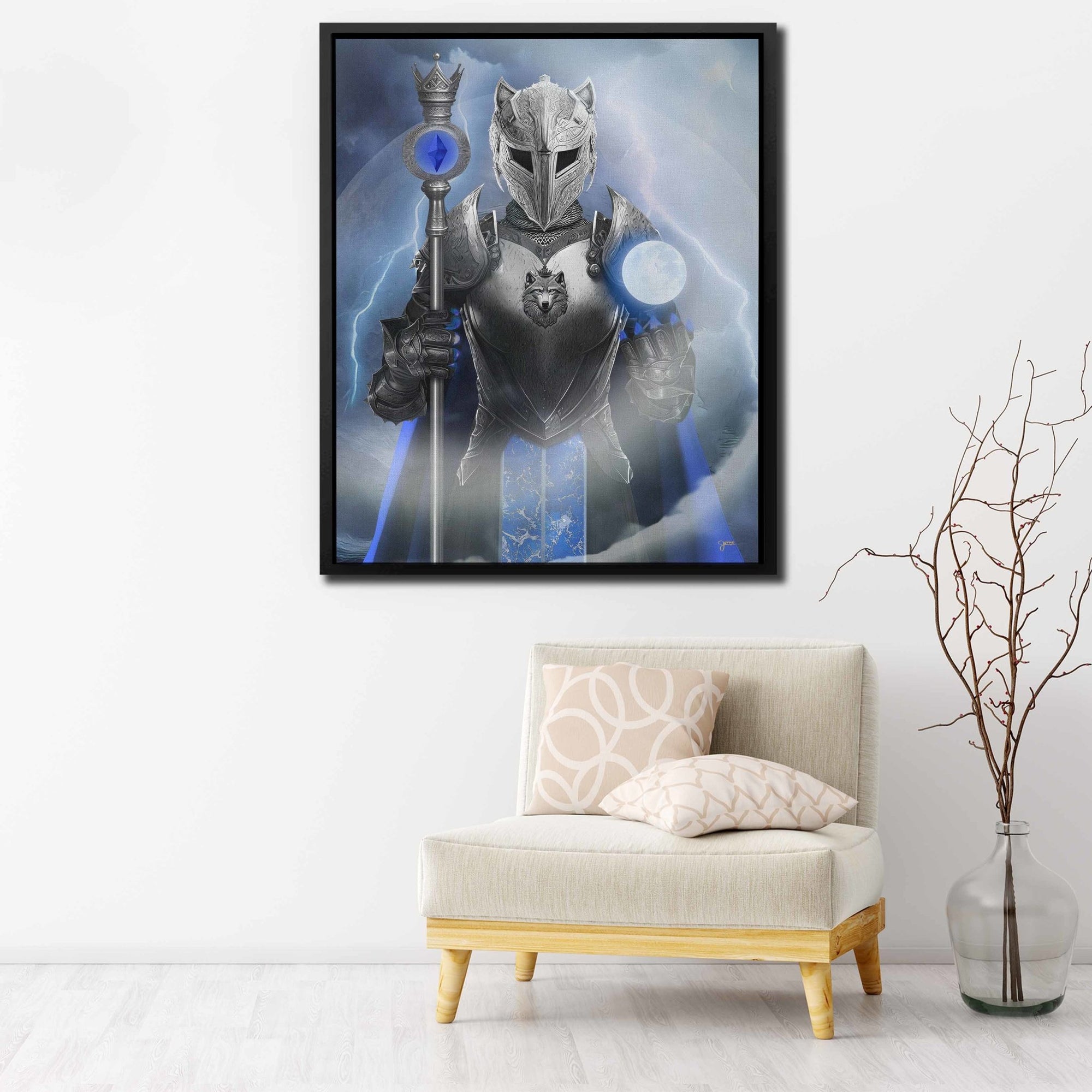 Moon Wolf Guardian - Thedopeart Canvas