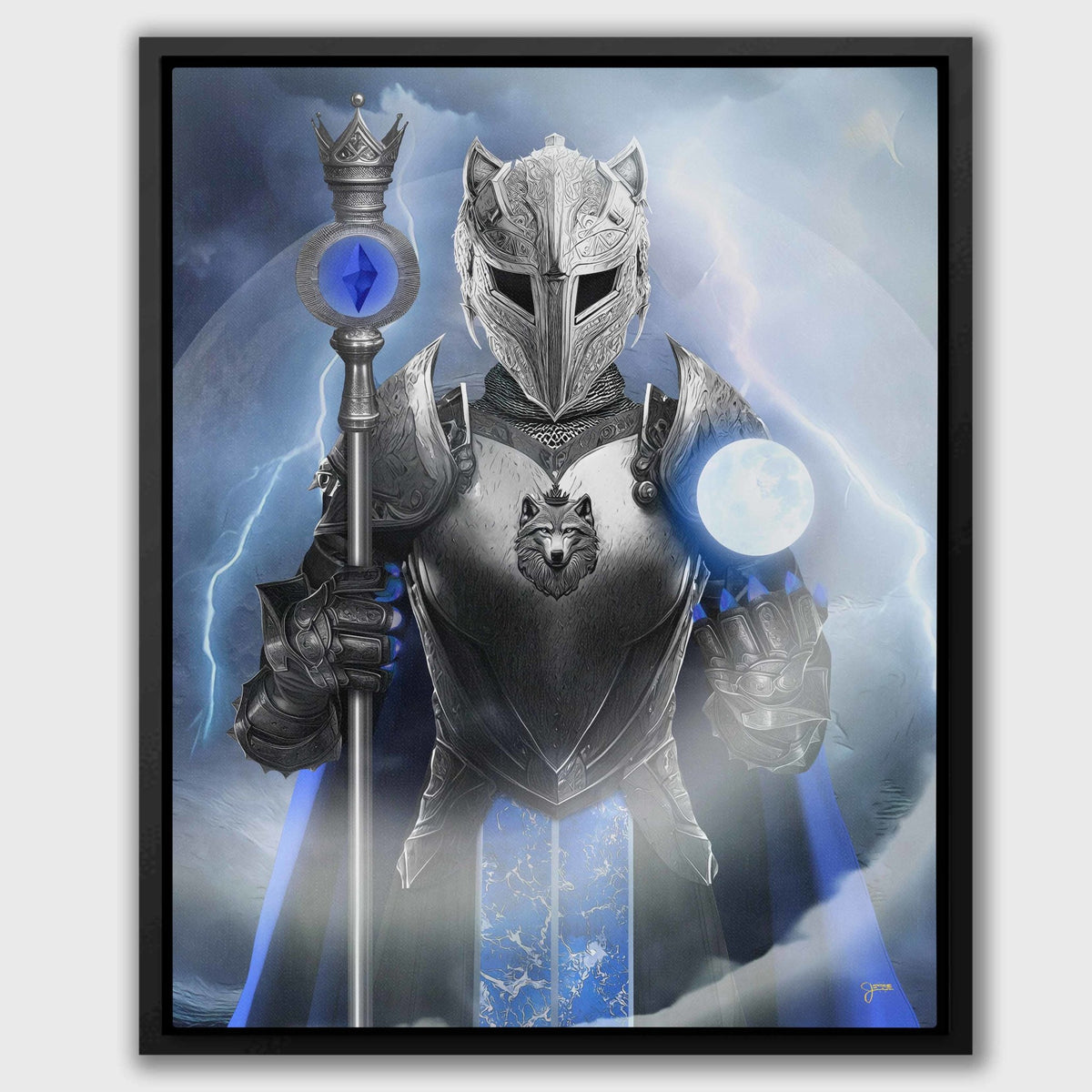Moon Wolf Guardian - Thedopeart Canvas