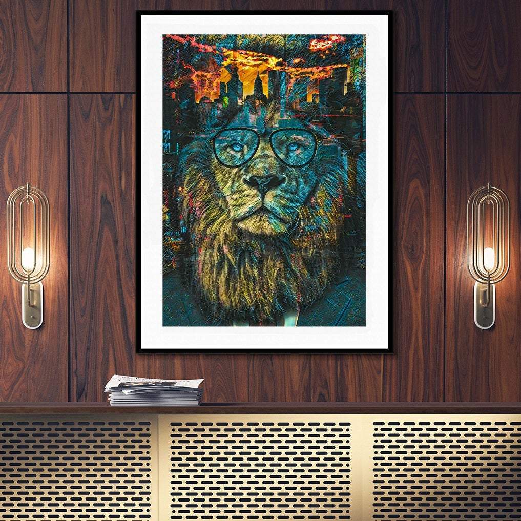 NYC Business Lion Semi-gloss Print - Thedopeart Prints
