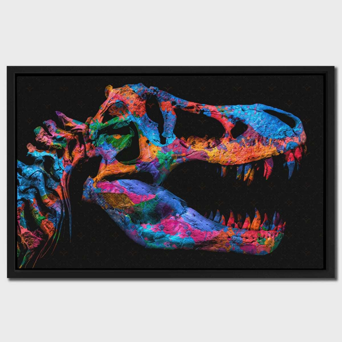 Painted T-Rex - Thedopeart Canvas