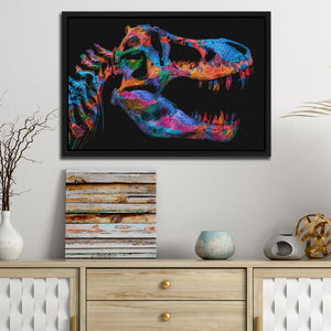 Painted T-Rex - Thedopeart Canvas