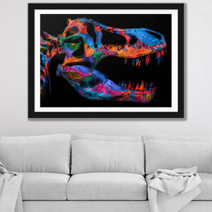 Painted T-Rex Semi-gloss Print - Thedopeart Prints