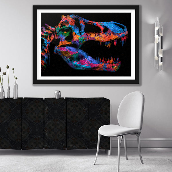 Painted T-Rex Semi-gloss Print - Thedopeart Prints
