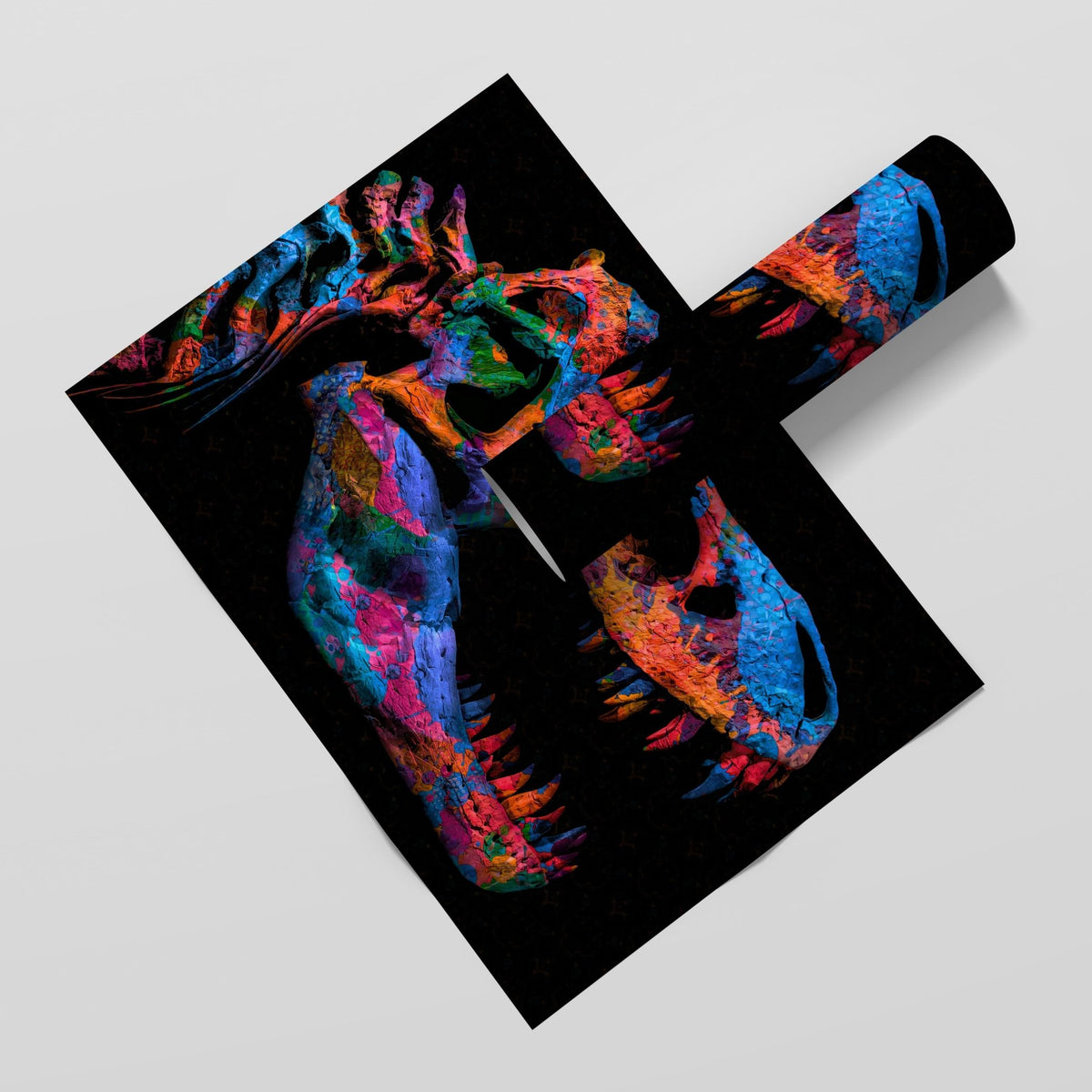 Painted T-Rex Semi-gloss Print - Thedopeart Prints