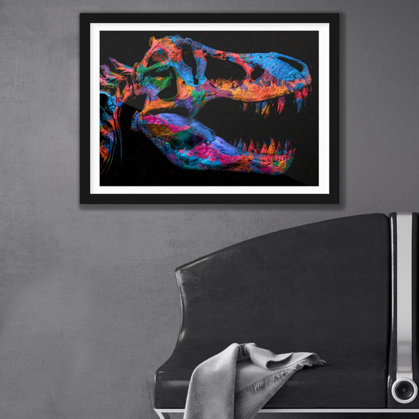 Painted T-Rex Semi-gloss Print - Thedopeart Prints