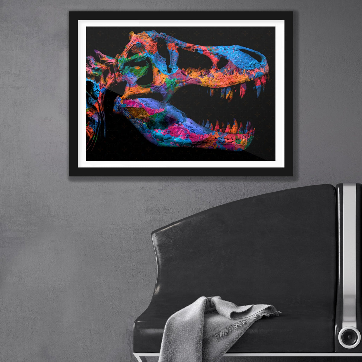 Painted T-Rex Semi-gloss Print - Thedopeart Prints