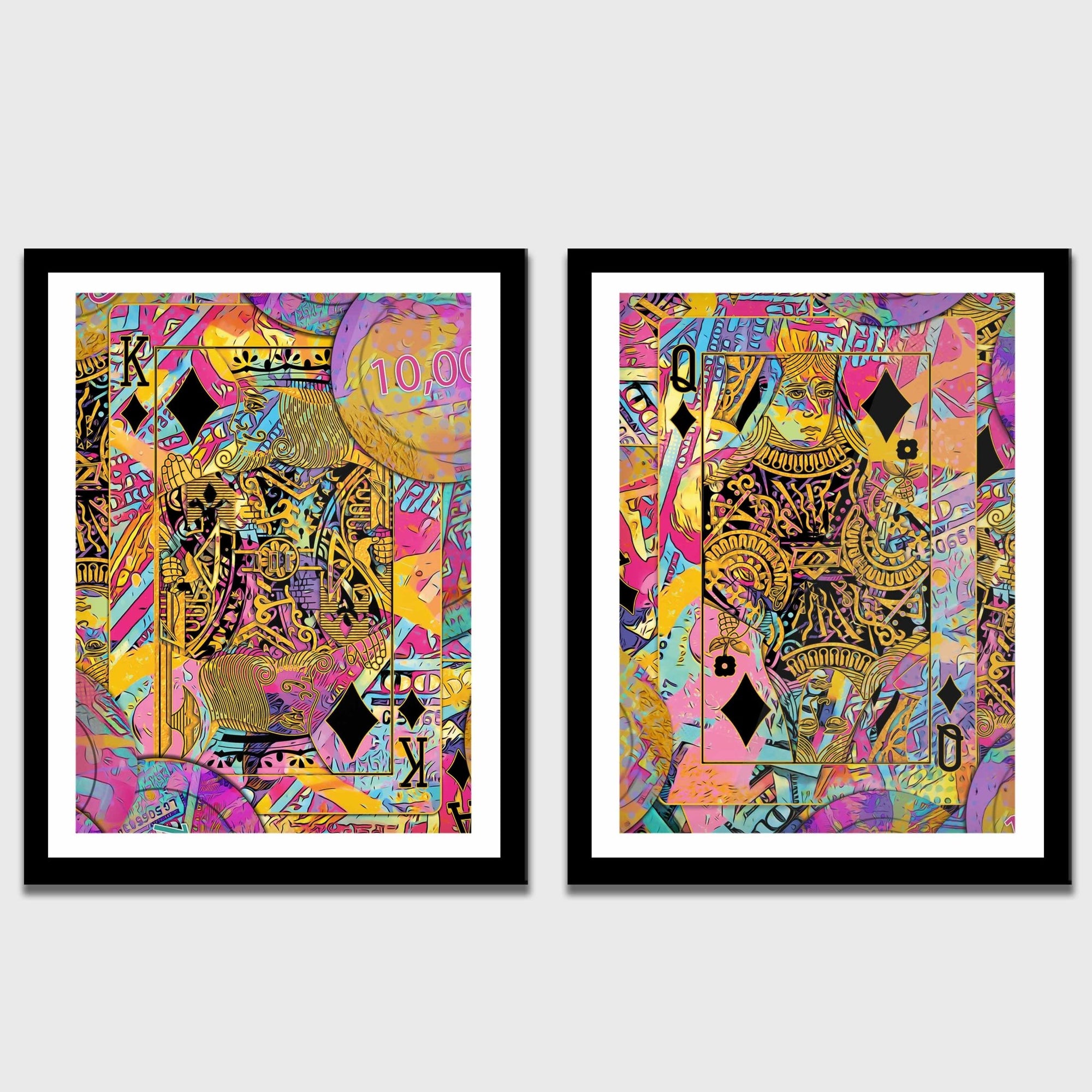 Pink King and Queen Couple Semi-Gloss Prints - Thedopeart Prints