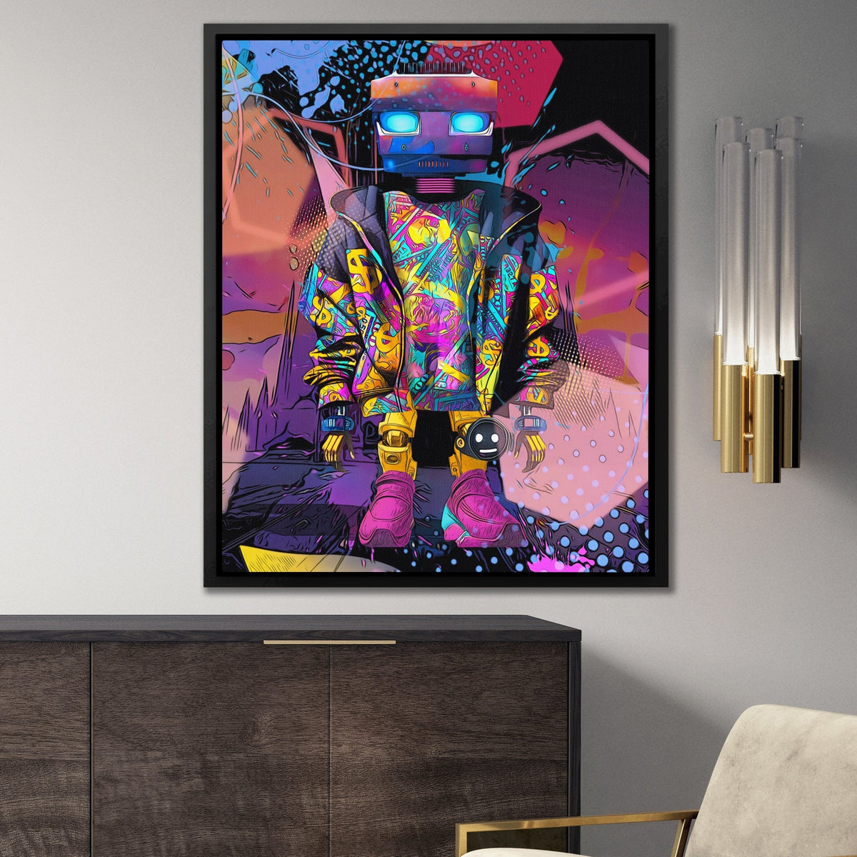 Pink Money Drip Droid - Thedopeart Canvas