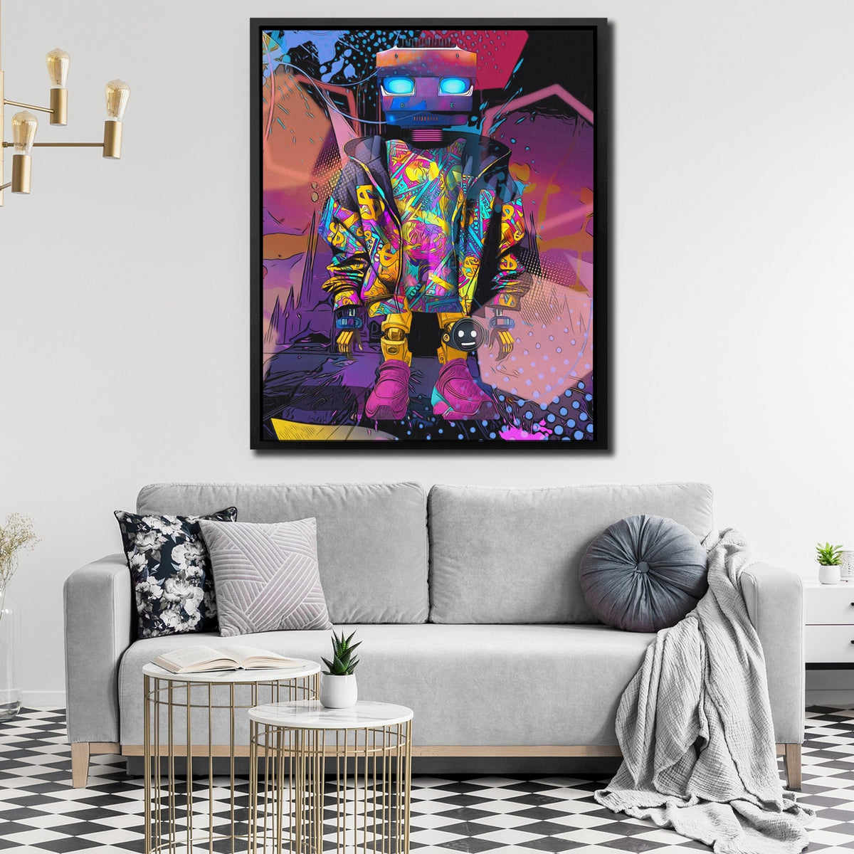 Pink Money Drip Droid - Thedopeart Canvas