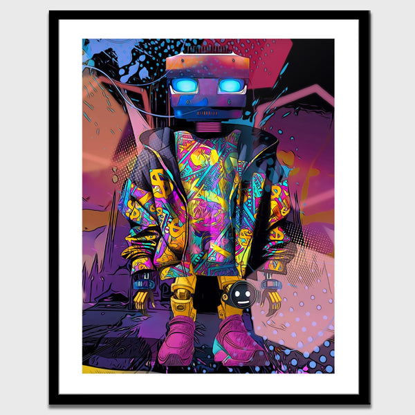 Pink Money Drip Droid Semi-gloss Print - Thedopeart Prints