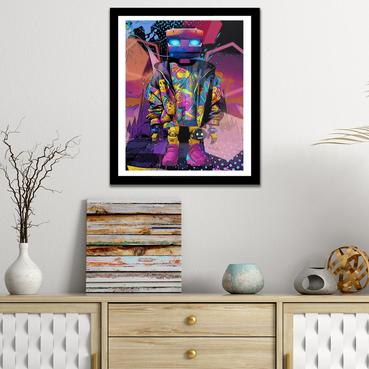 Pink Money Drip Droid Semi-gloss Print - Thedopeart Prints