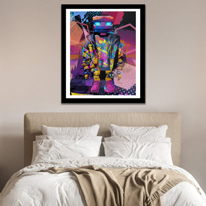 Pink Money Drip Droid Semi-gloss Print - Thedopeart Prints