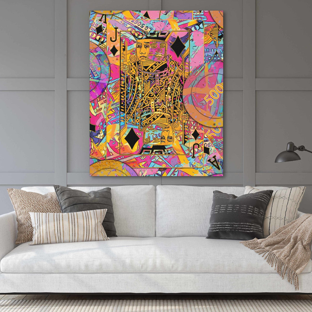 Pink Money Poker Jack - Thedopeart Canvas