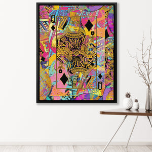 Pink Money Poker Queen - Thedopeart Canvas