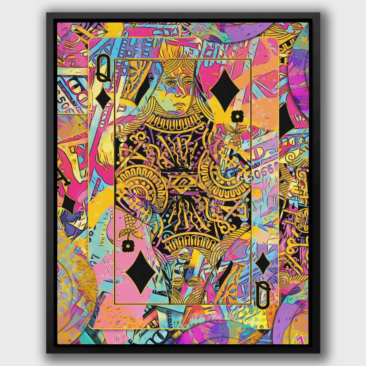 Pink Money Poker Queen - Thedopeart Canvas