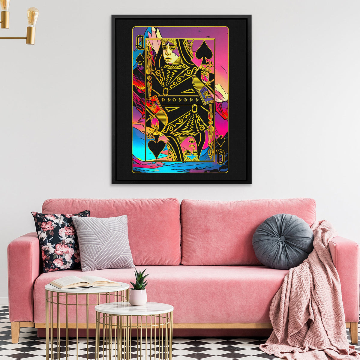 Pink Queen of Spades - Thedopeart