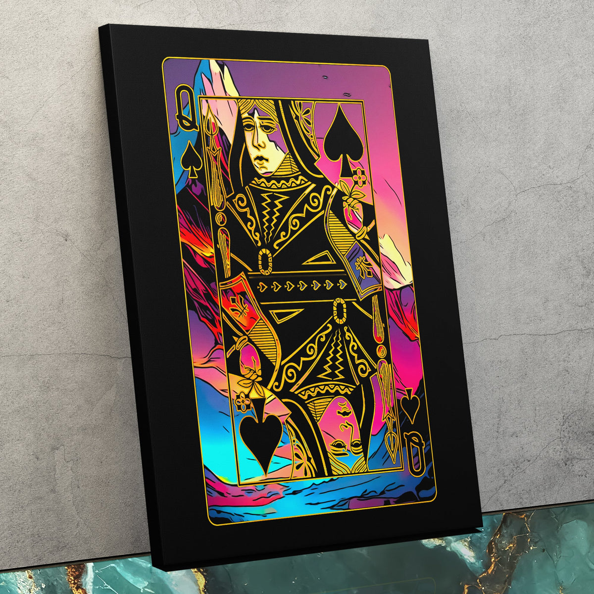 Pink Queen of Spades - Thedopeart