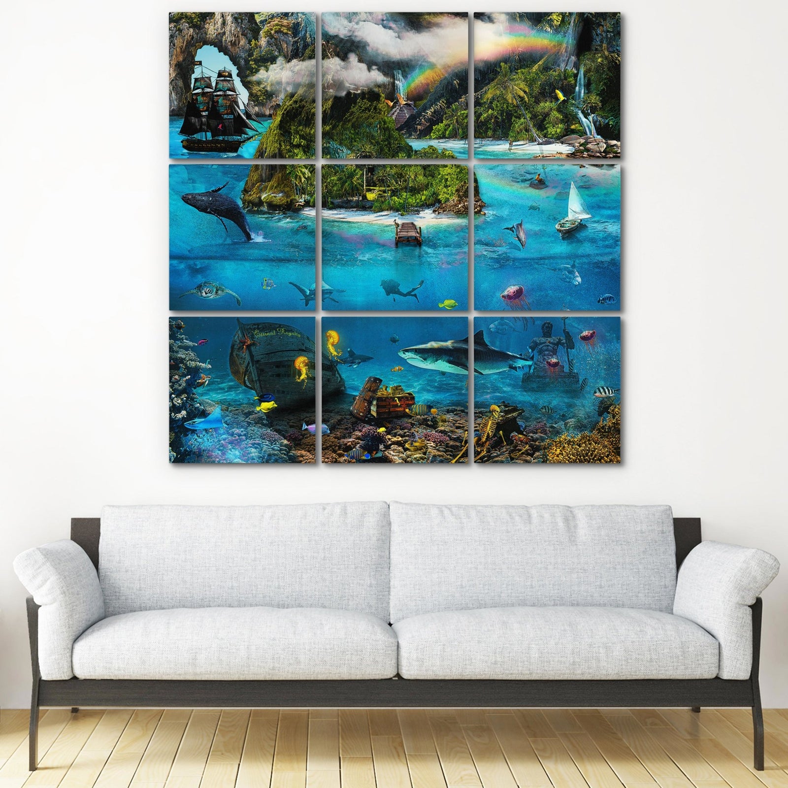 Pirate Island 9 Piece Set - Thedopeart Canvas