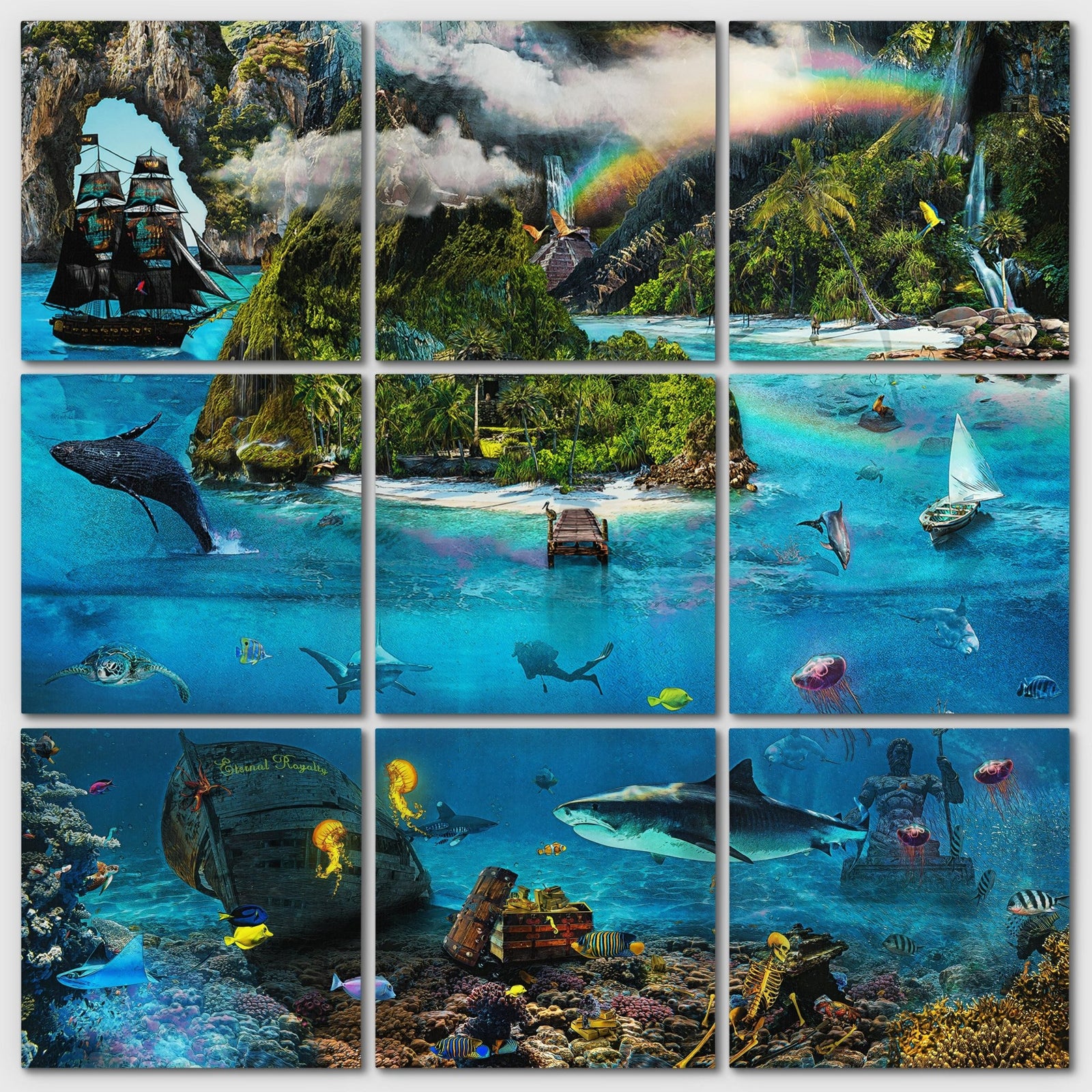 Pirate Island 9 Piece Set - Thedopeart Canvas